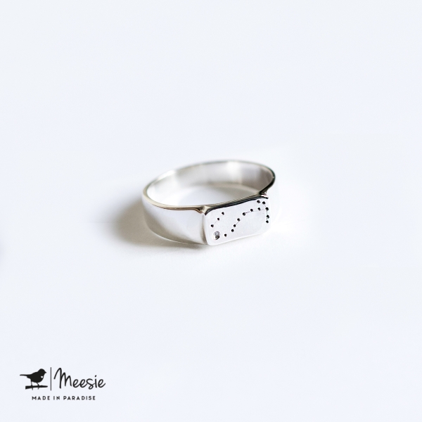 Ring Sterrenbeeld Schorpioen zilver Ring Sterrenbeeld Schorpioen zilver